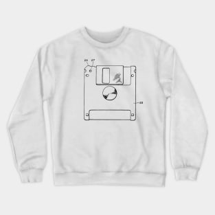 Floppy Disk Vintage Patent Hand Drawing Crewneck Sweatshirt